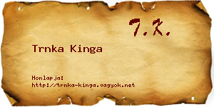 Trnka Kinga névjegykártya